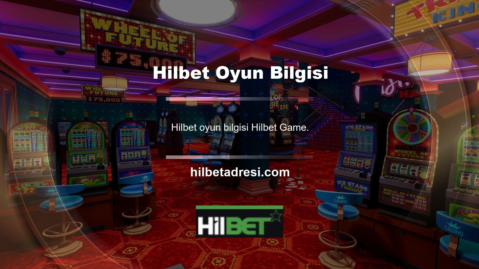 Hilbet Game, gerekli bilgilerle yorulmaz ve ana sayfayı doldurmaz